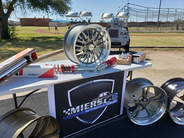 Dyess AFB Car Show wheel and suspension display